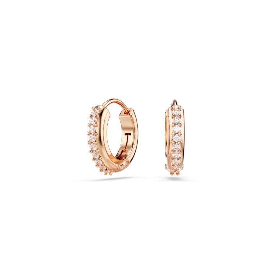 Swarovski naušnice Matrix Hoop, Rose ton, Round
