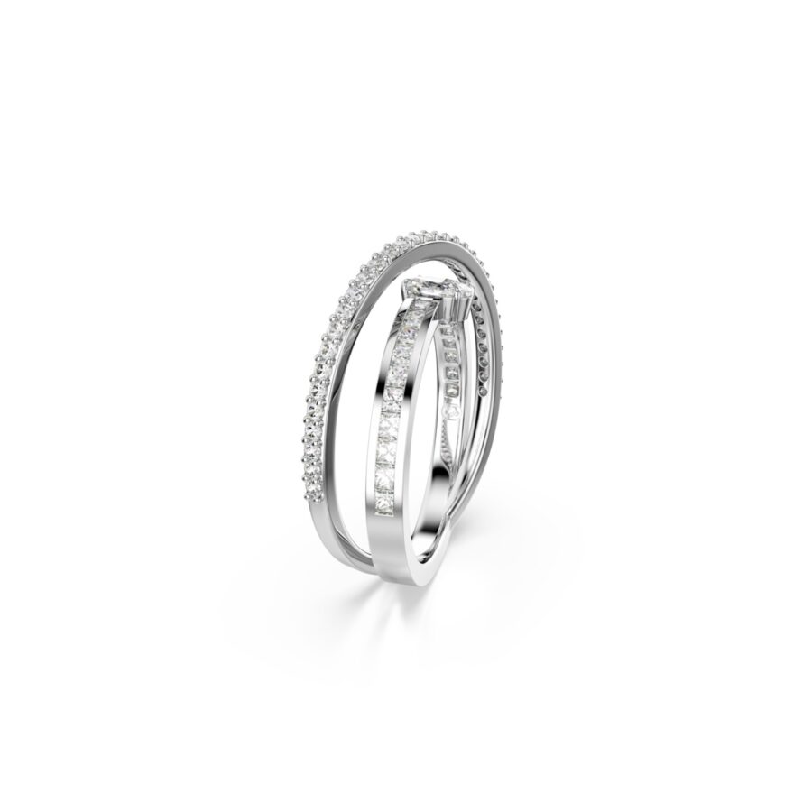 Swarovski prsten Hyperbola, Bijeli ton, Mix