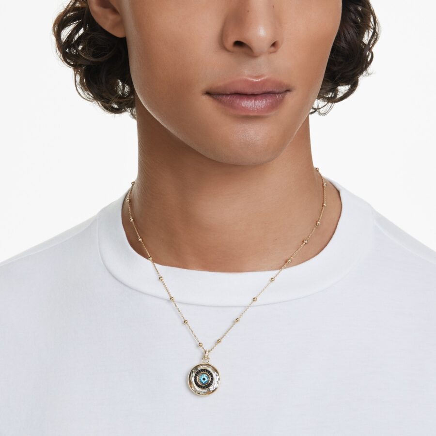 Swarovski lancic Symbolica, Višebojna, Zlatni ton, Evil eye, Medium