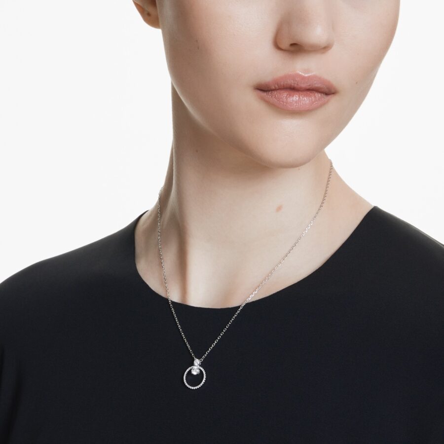 Swarovski lancic Constella, Bijeli ton, Pavé, Round
