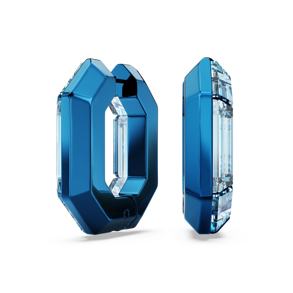 Swarovski nau&scaron;nice Lucent Hoop, Plava, Octagon, Small
