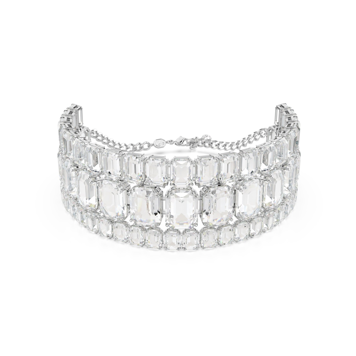 Swarovski ogrlica Millenia Choker, Bijeli ton, Octagon, Large