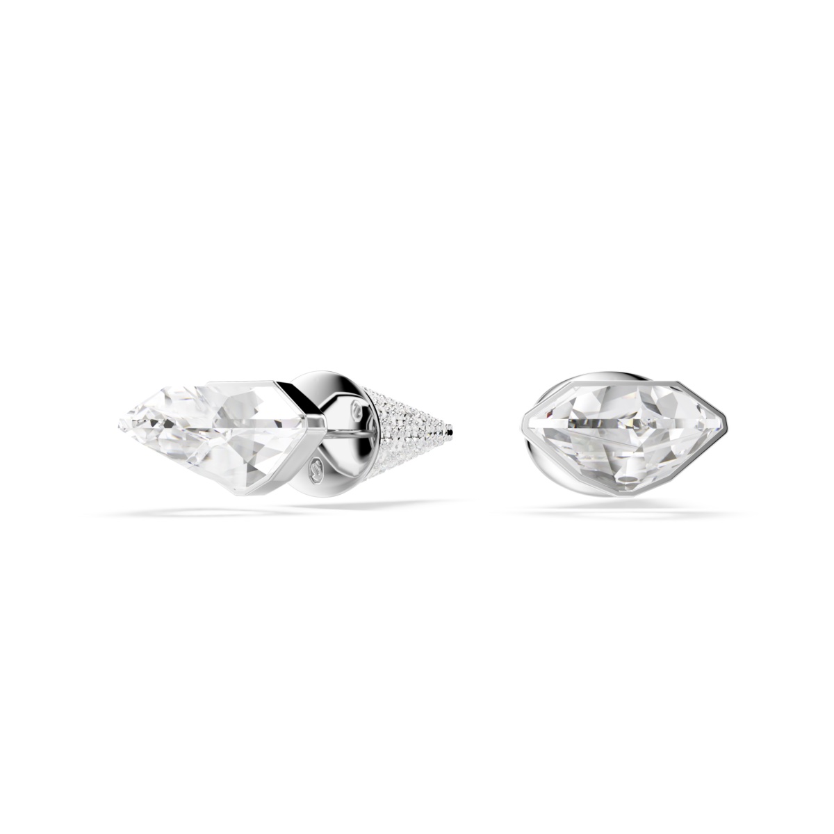 Swarovski naušnice Lucent Stud, Bijeli ton, Pavé, Spike