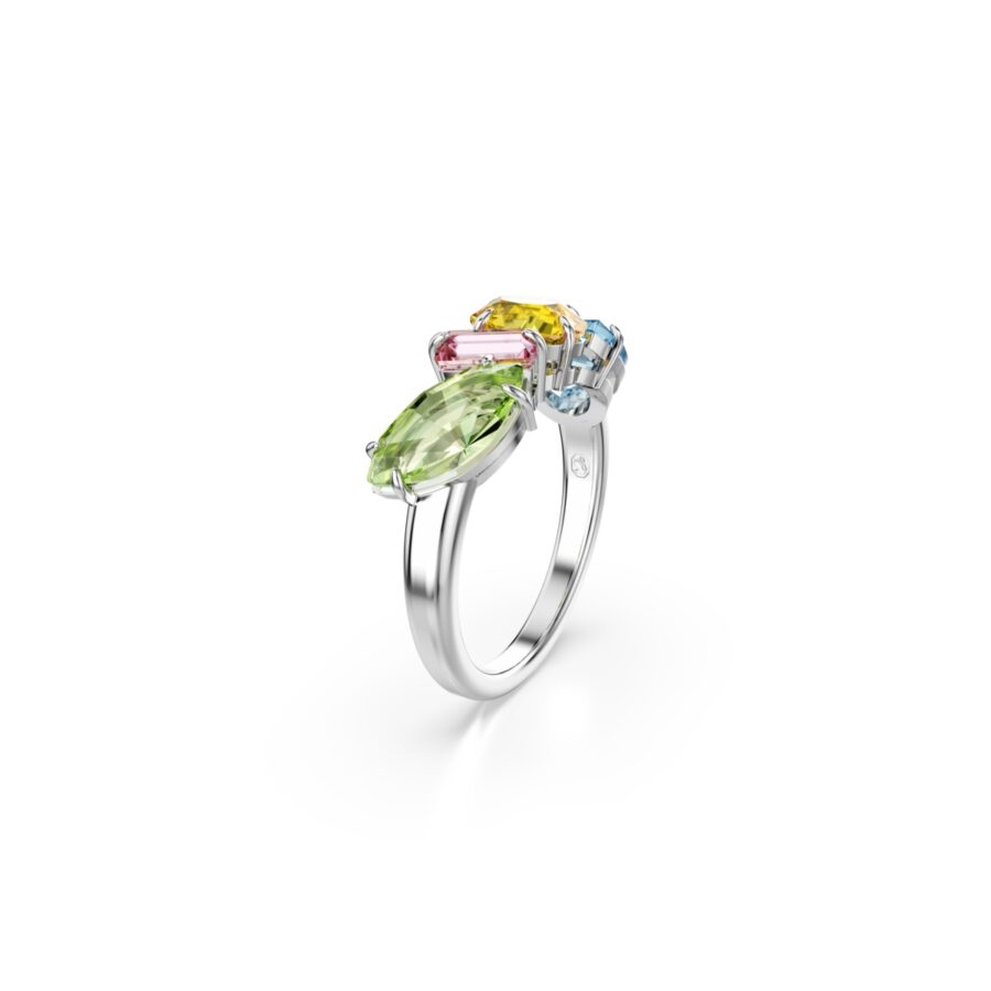Swarovski prsten Gema, Višebojna, Bijeli ton, Mix