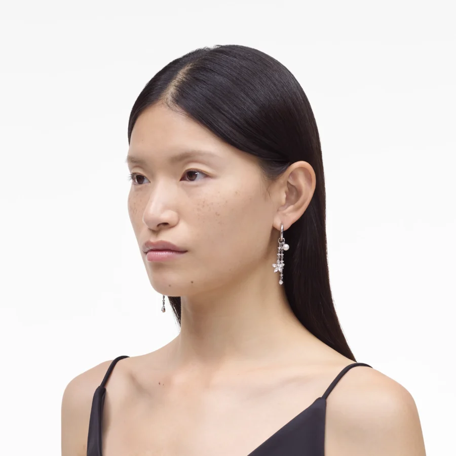 Marc Jacobs NAUŠNICE CATS OUT OF THE BAG SILVER