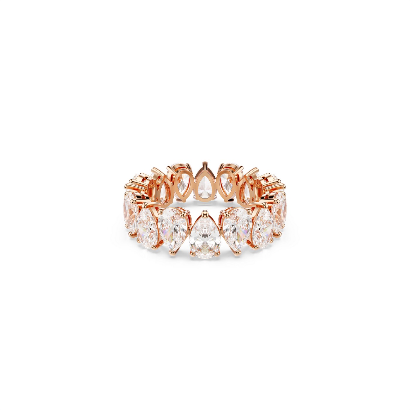 Swarovski Prsten Matrix Vittore, Rosegold ton, Pear