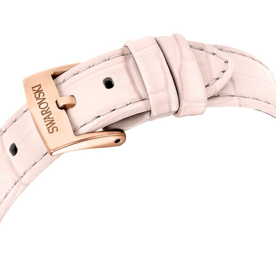 Swarovski Sat Tennis Chrono, Roza, Rosegold ton, Leather