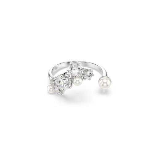 Swarovski Prsten Constella Open, Bijeli ton, Crystal pearl