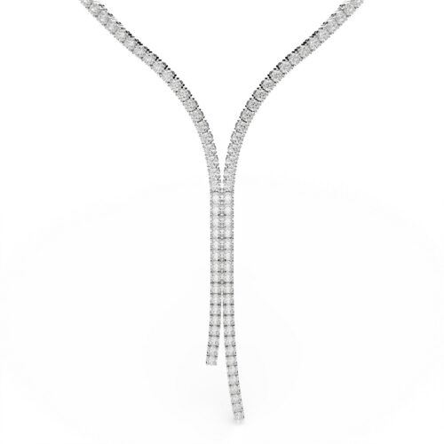 Swarovski Ogrlica Matrix Y, Bijeli ton, Round