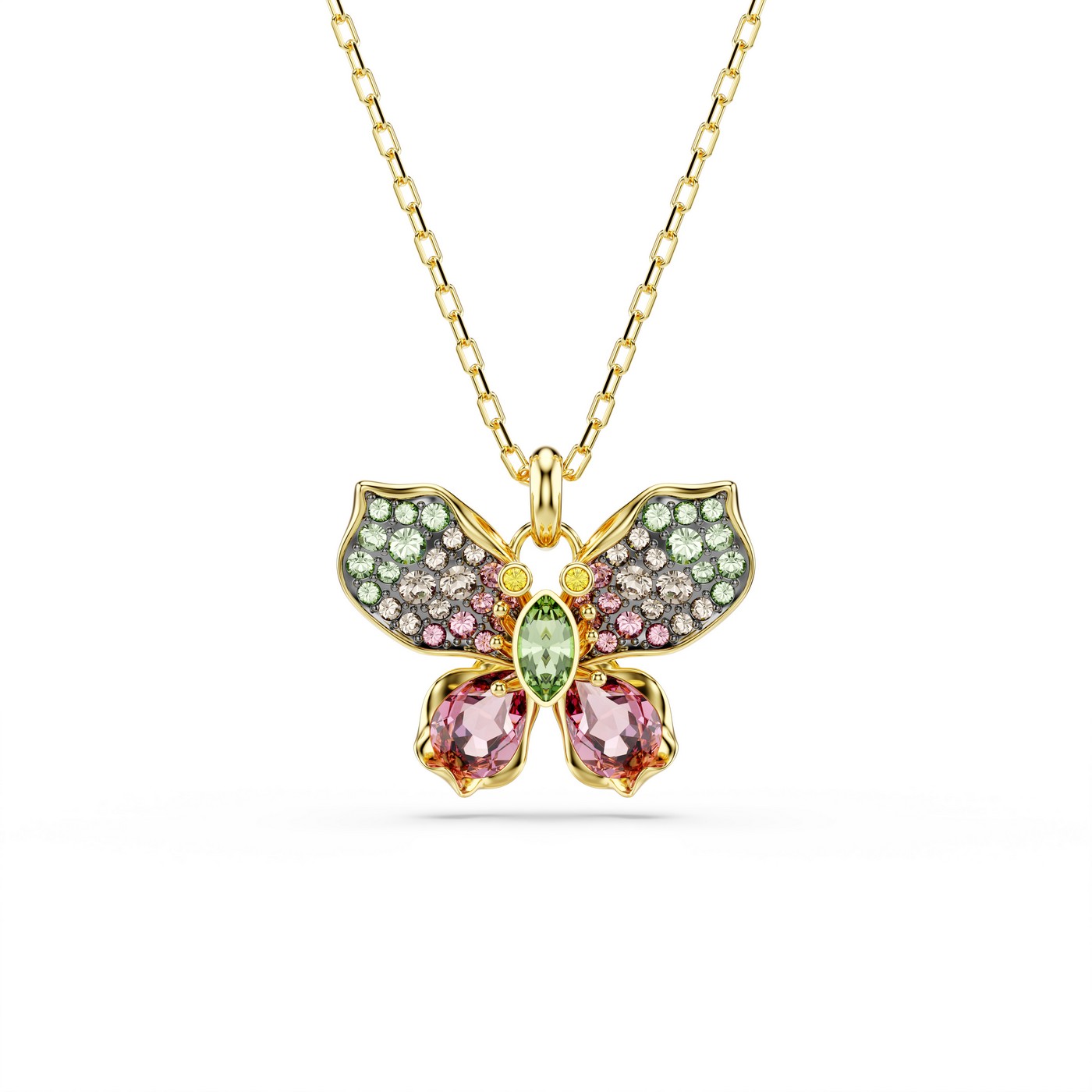  Swarovski Lančić Idyllia, Višebojna, Zlatni ton, Pavé, Leptir