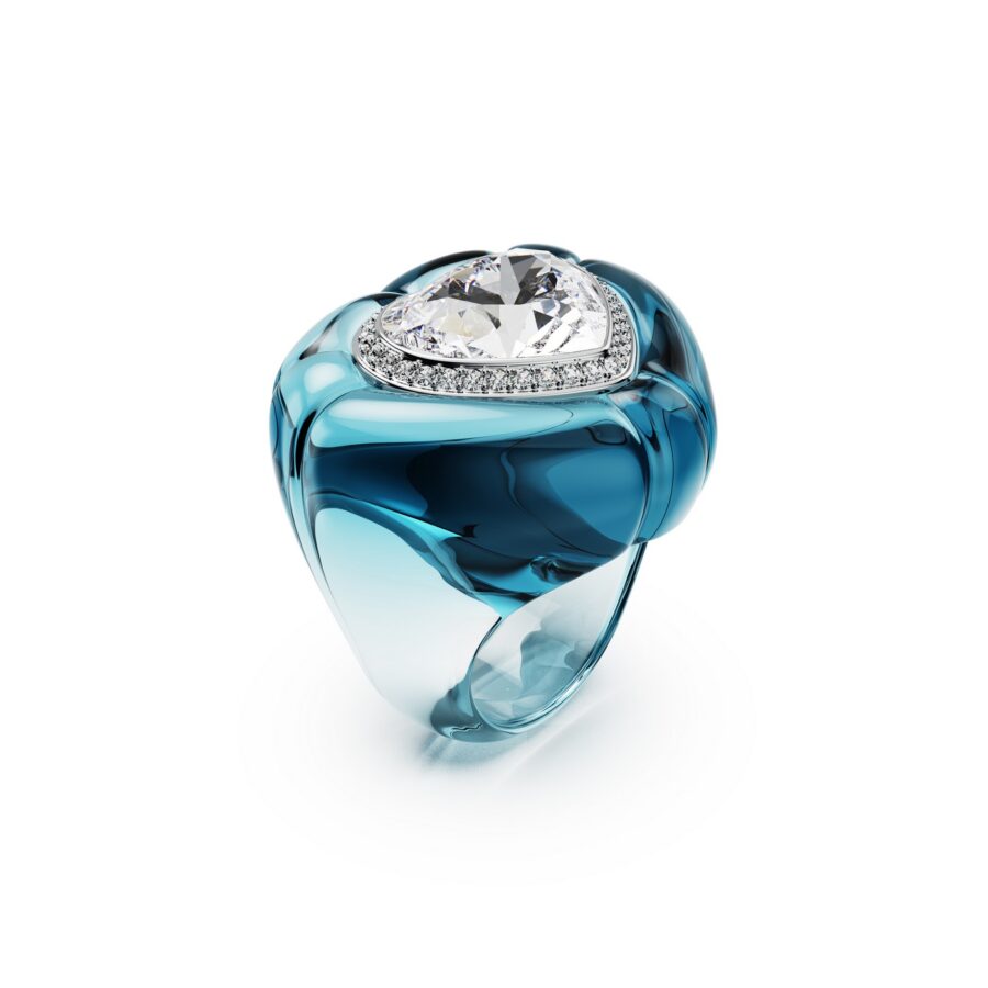 Swarovski Prsten Dulcis Srce, Plava
