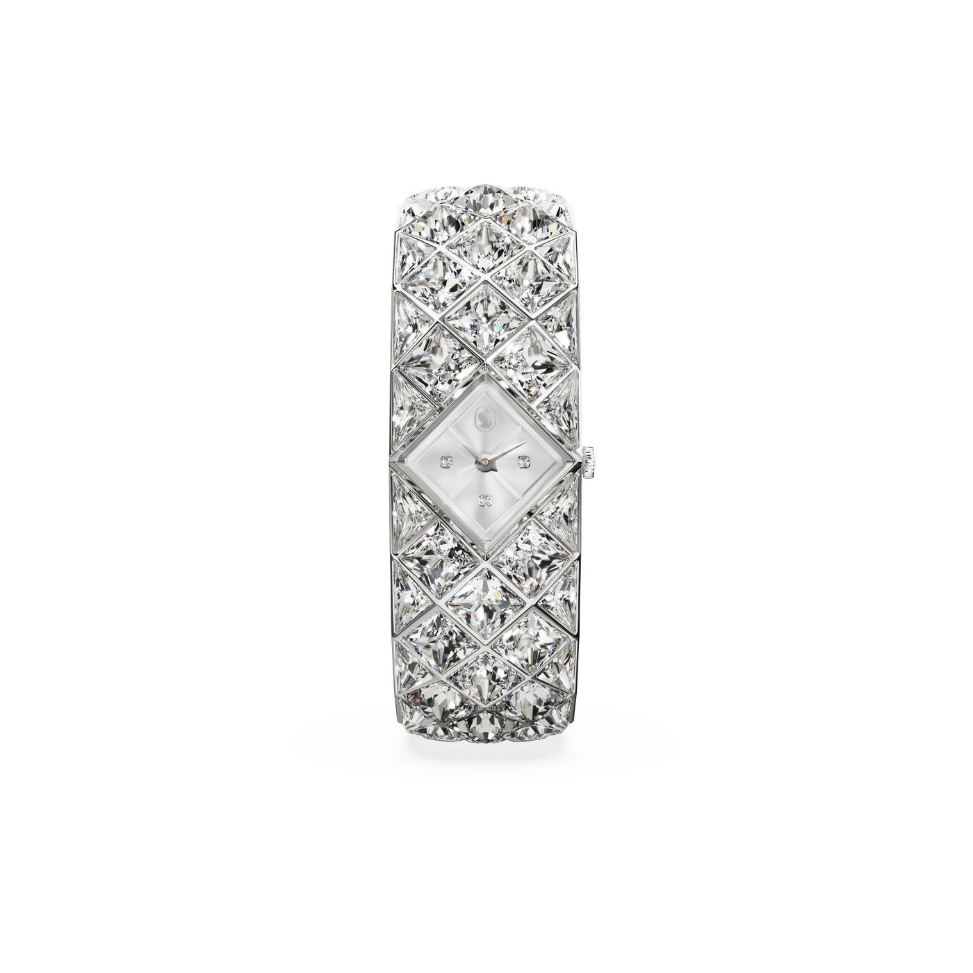 Swarovski Sat Bangle Curiosa, Kristal, Srebrni ton