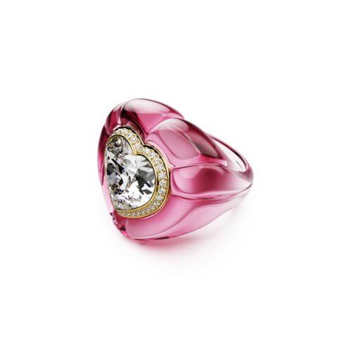 Swarovski Prsten Dulcis Srce, Roza
