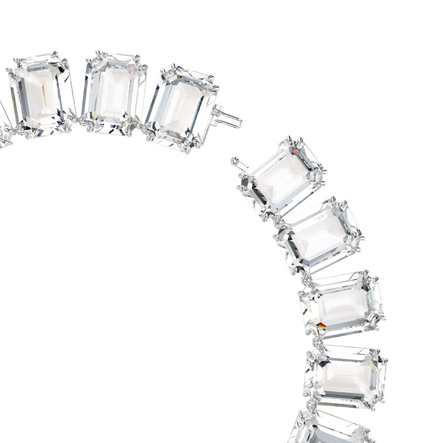 Swarovski ogrlica Millenia Tennis, Bijeli ton, Oversized, Octagon
