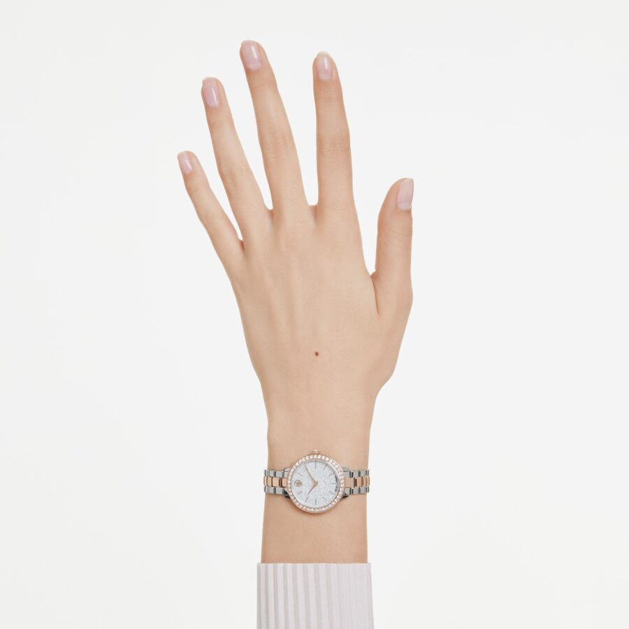 Swarovski Sat Matrix 3-link, Rosegold ton, Metal, Swiss