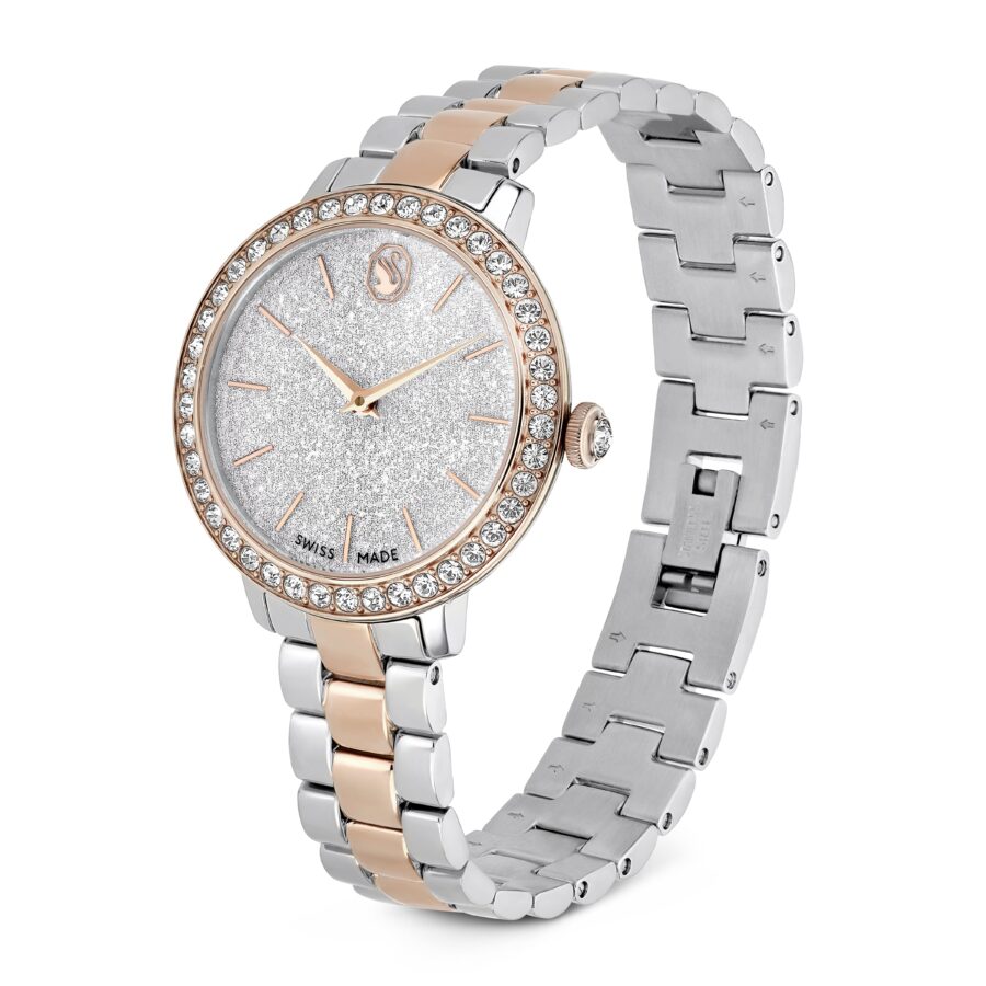 Swarovski Sat Matrix 3-link, Rosegold ton, Metal, Swiss