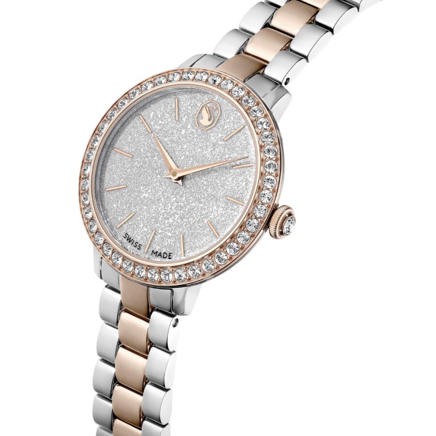 Swarovski Sat Matrix 3-link, Rosegold ton, Metal, Swiss