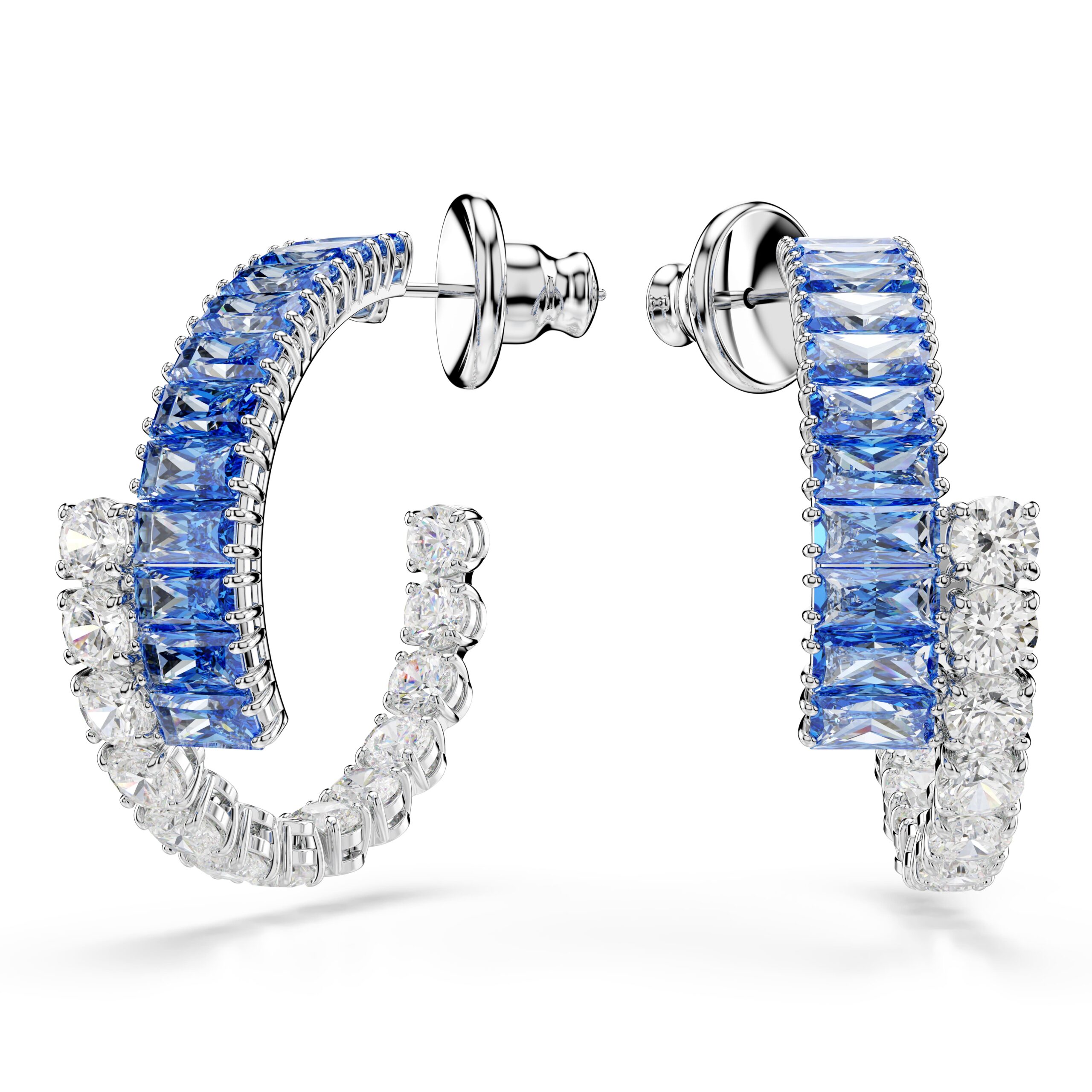 Swarovski Nau&scaron;nice Matrix Hoop, Bijeli ton, Plava, Mix