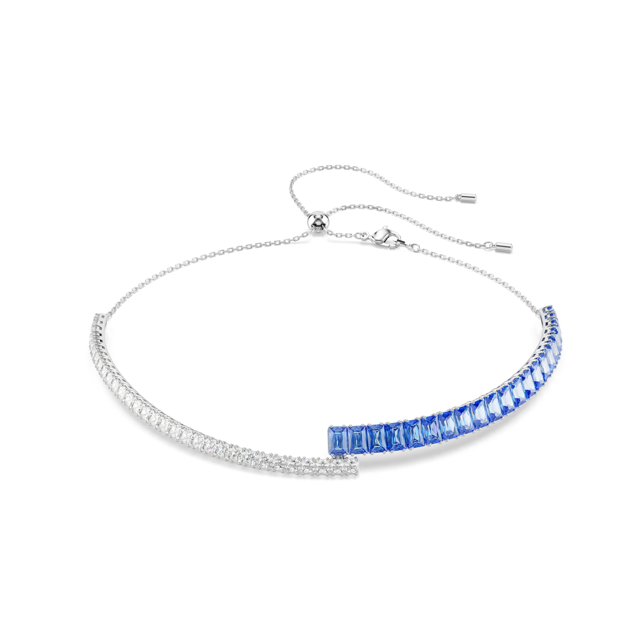 Swarovski ogrlica Matrix Choker, Bijeli ton, Plava, Mix