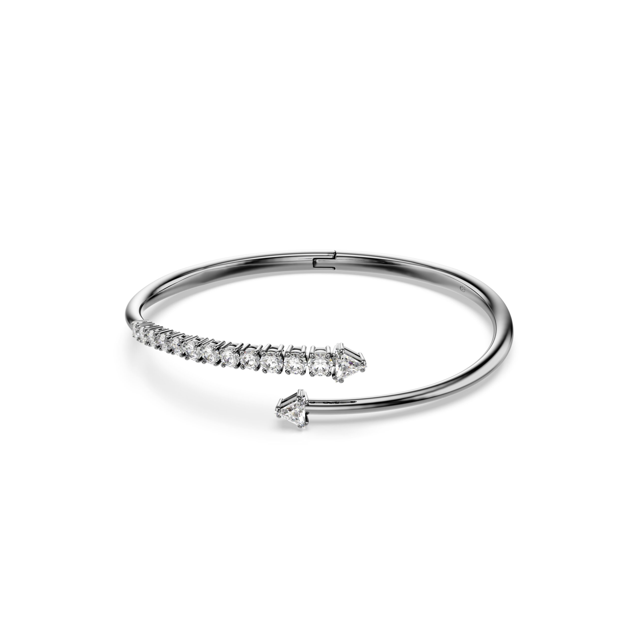 Swarovski narukvica Sublima Bangle, Ruthenium, Bijela