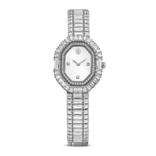 Swarovski Sat Matrix Octagon, Srebrni ton, Metal, Baguette