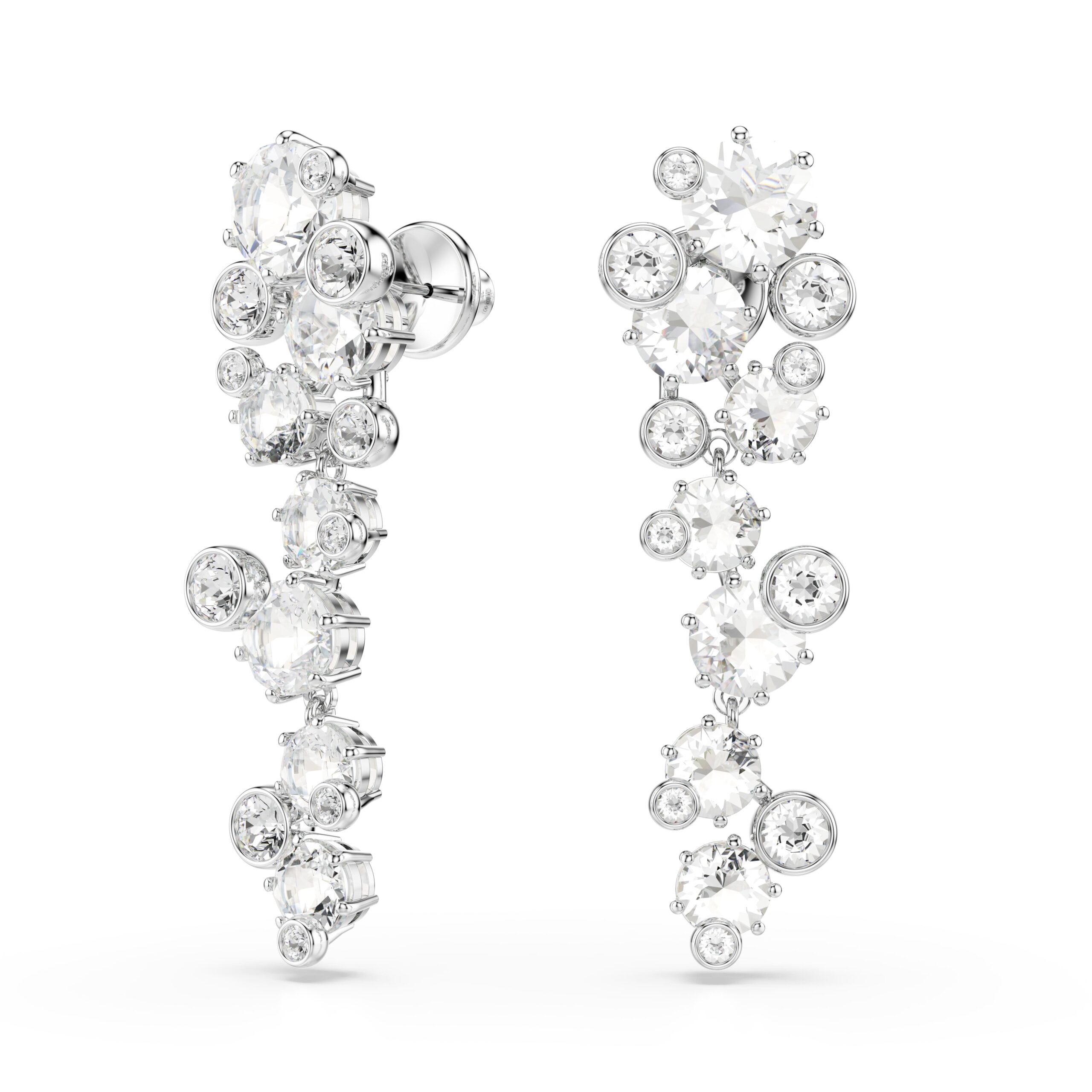 Swarovski naušnice Constella Drop, Bijeli ton, Mix