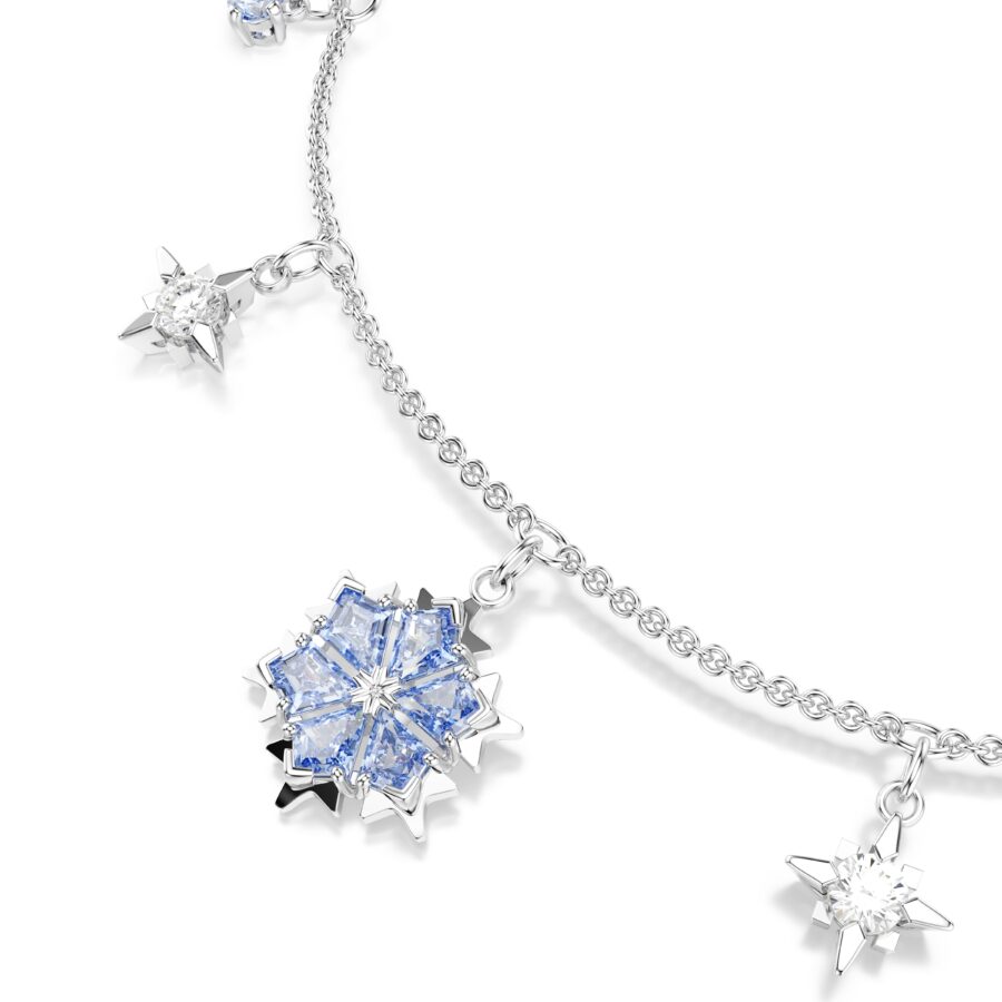 Swarovski narukvica Magic, Bijeli ton, Plava, Pahuljica