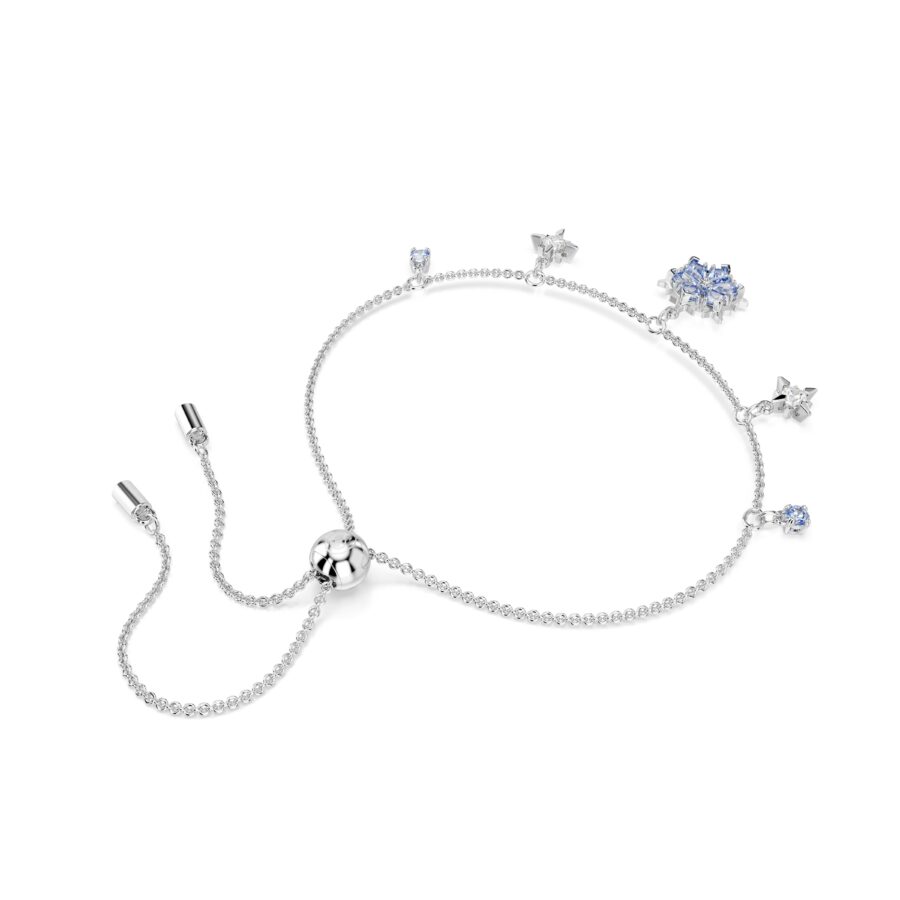 Swarovski narukvica Magic, Bijeli ton, Plava, Pahuljica