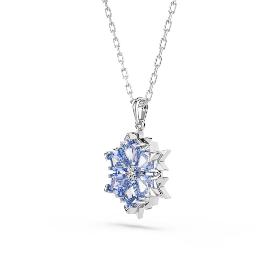 Swarovski lancic Magic, Bijeli ton, Plava, Pahuljica