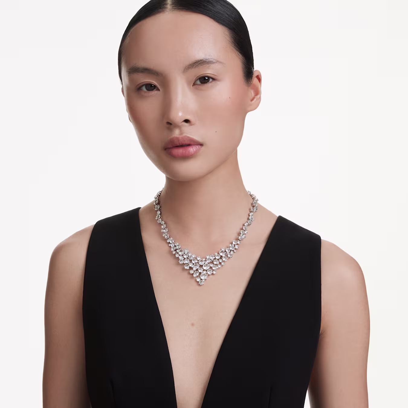 Swarovski ogrlica Constella V-shape, Bijeli ton, Mix