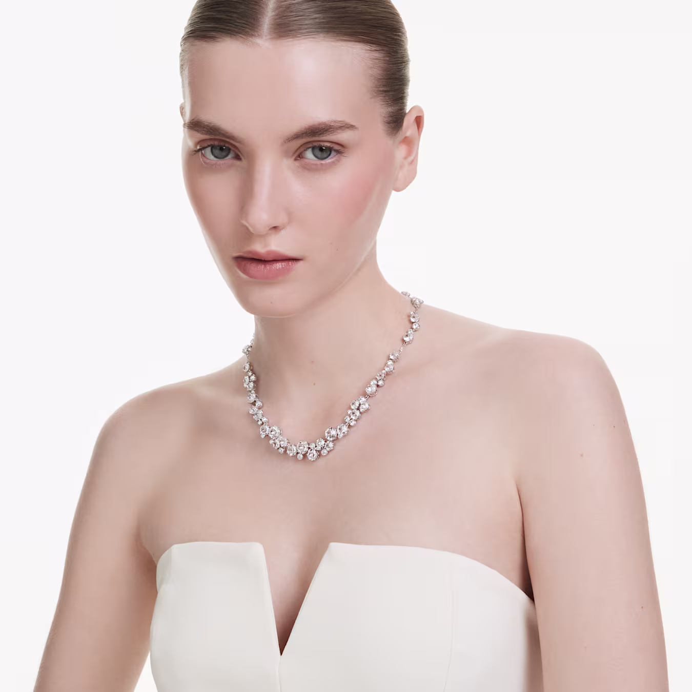 Swarovski ogrlica Constella, Bijeli ton, Round