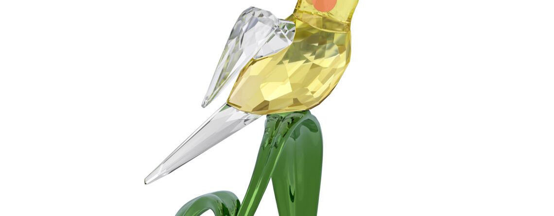 Swarovski kristalna figura Idyllia Nimfa Papagaj