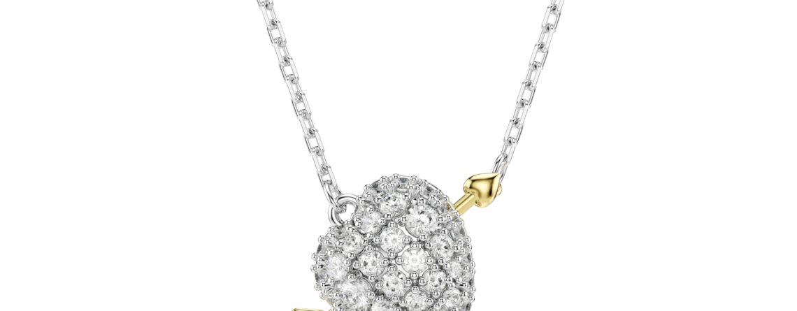 Swarovski lančić Idyllia, Bijela, Srce sa strelicom, Mix