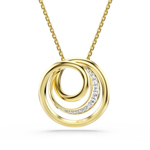 Swarovski ogrlica Hyperbola, Zlatni ton, Bijela