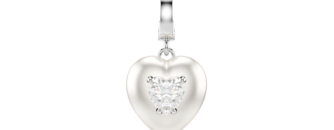 Swarovski privjesak Idyllia, Bijeli ton, Bijela, Srce, Mix