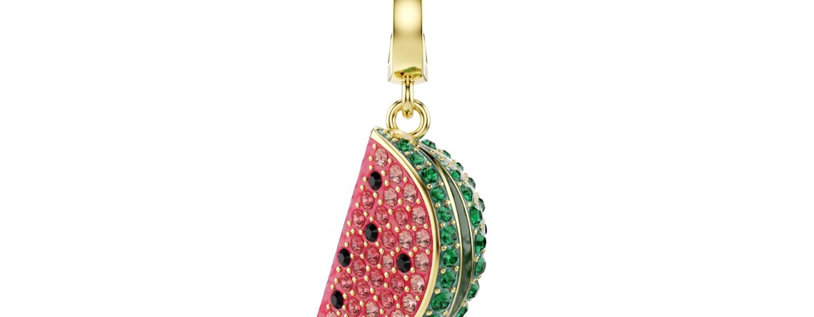 Swarovski privjesak Idyllia, Zlatni ton, Višebojna, Lubenica