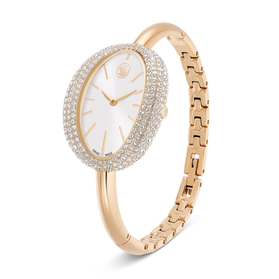 Swarovski sat Imber bangle, Champahne ton, Zlatni ton, Metalna narukvica, Swiss
