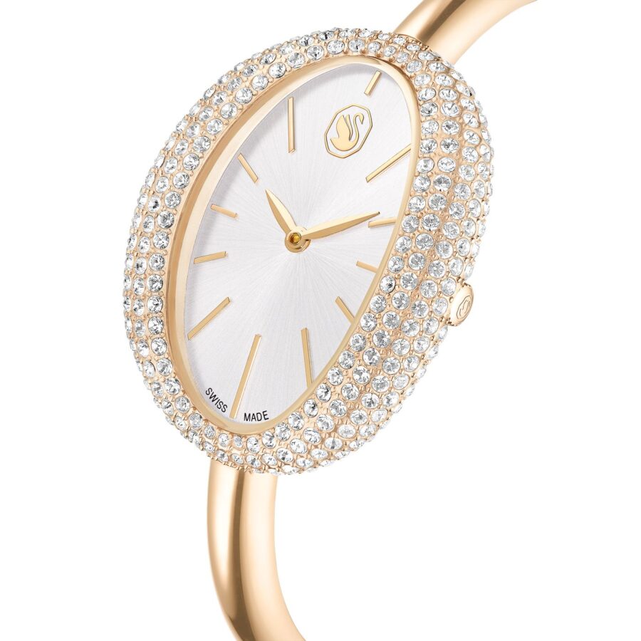 Swarovski sat Imber bangle, Champahne ton, Zlatni ton, Metalna narukvica, Swiss