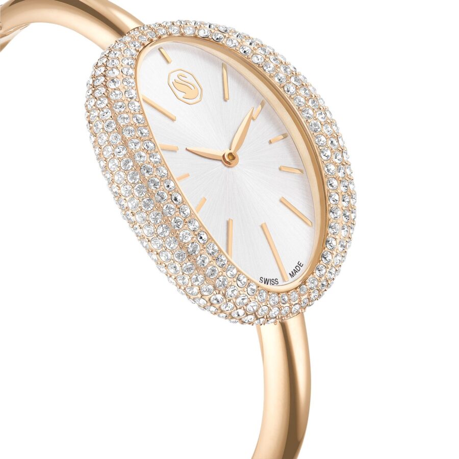 Swarovski sat Imber bangle, Champahne ton, Zlatni ton, Metalna narukvica, Swiss
