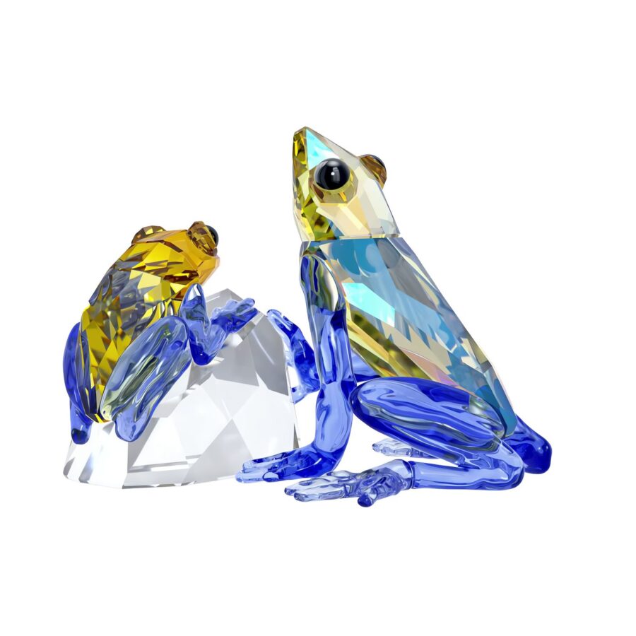 Swarovski kristalna figura Idyllia Žaba s bebom