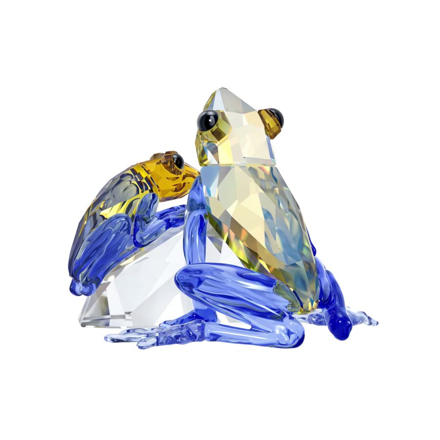 Swarovski kristalna figura Idyllia Žaba s bebom