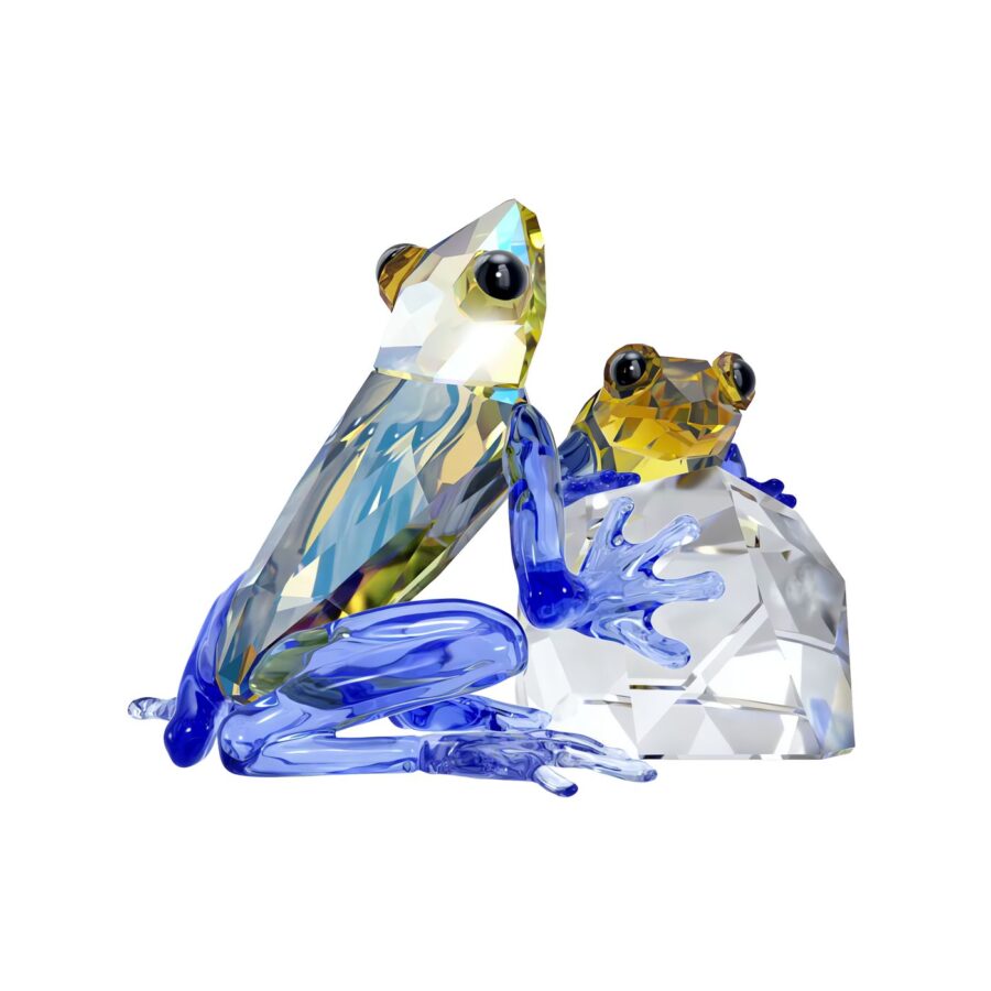 Swarovski kristalna figura Idyllia Žaba s bebom