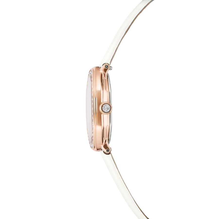 Swarovski sat Dextera octagon, Rose gold ton, Bijela, Koža, Swiss