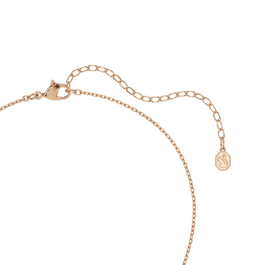 Swarovski lancic Dextera, Rose gold ton, Bijela