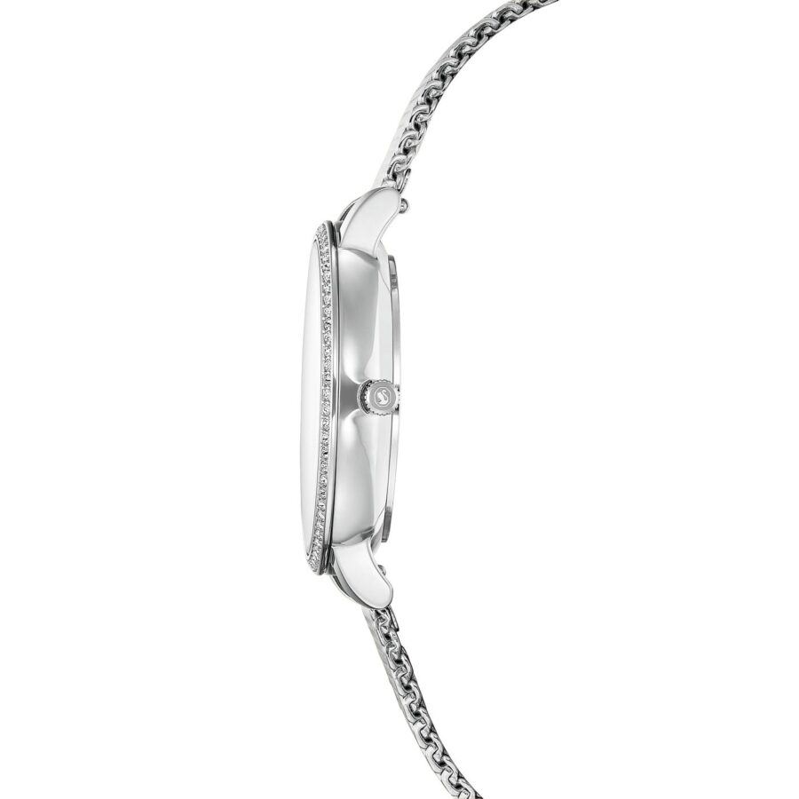 Swarovski sat Clarica, Srebrni ton, Metalna narukvica, Swiss