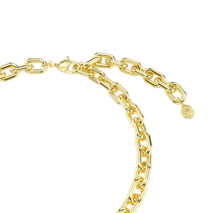 Swarovski ogrlica Idyllia, Zlatni ton, Višebojna, Srce, Kljuc
