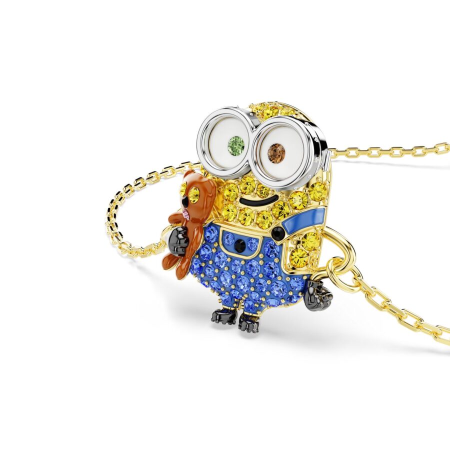 Swarovski narukvica Minions, Zlatni ton, Višebojna, Bob, Pavé