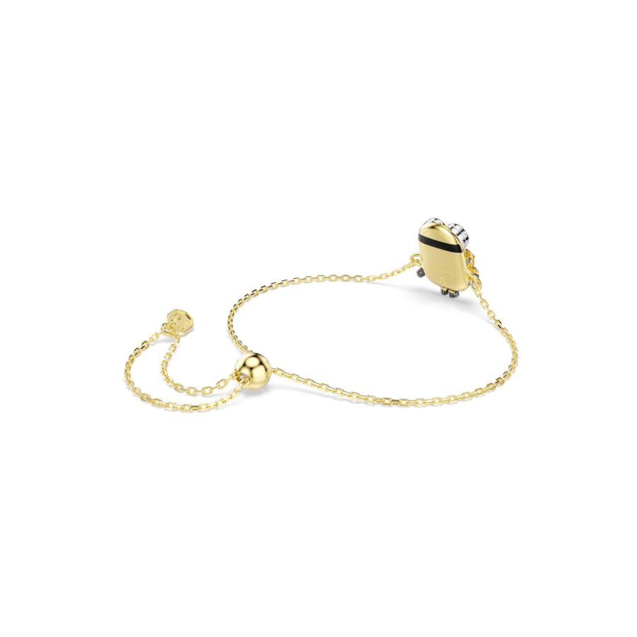 Swarovski narukvica Minions, Zlatni ton, Višebojna, Bob, Pavé
