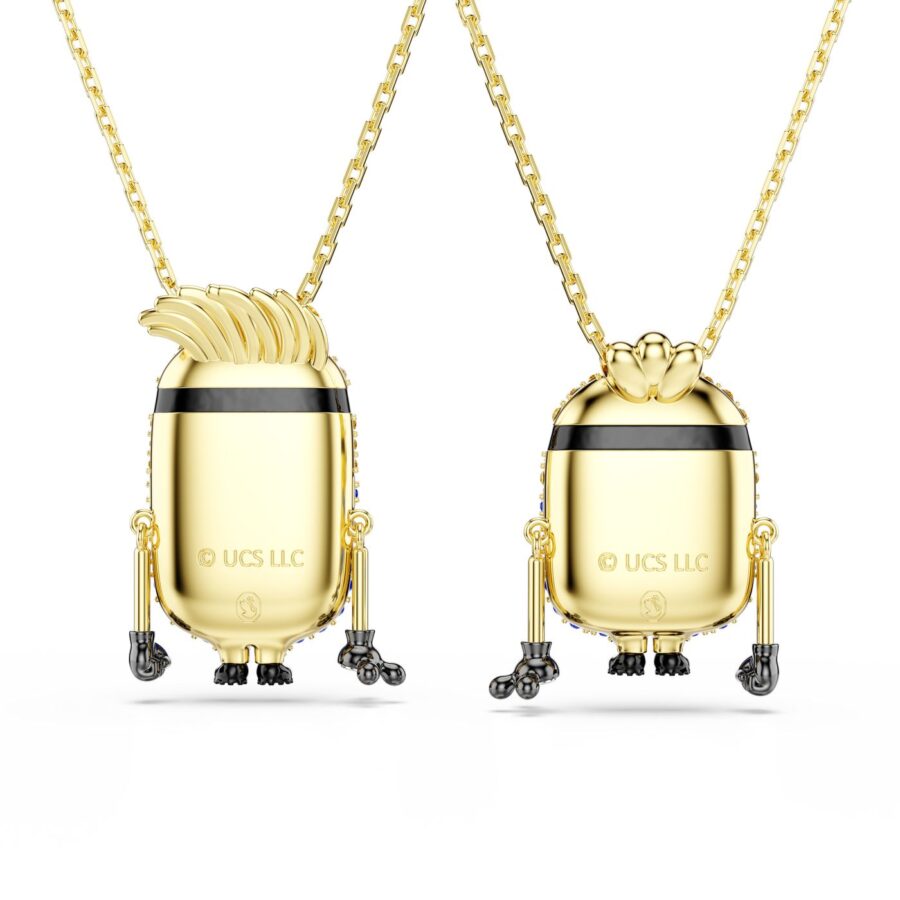 Swarovski set lancica Minions, Zlatni ton, Višebojna, James i Henry