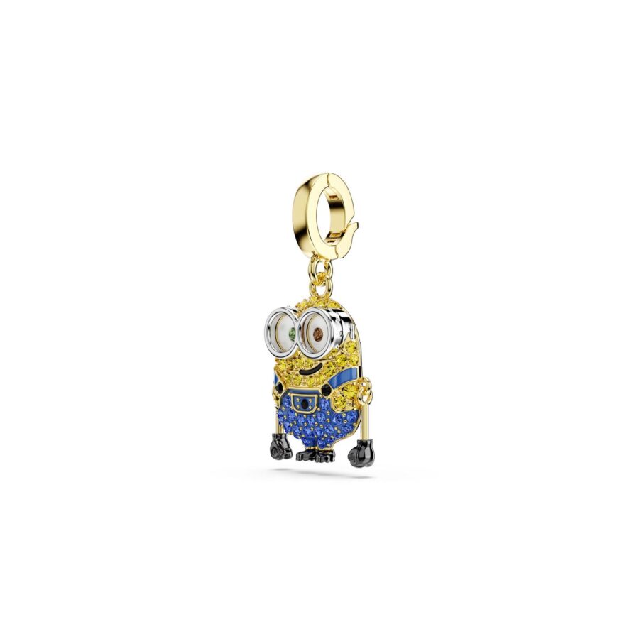 Swarovski privjesak Minions Bob, Zlatni ton, Višebojna, Pavé